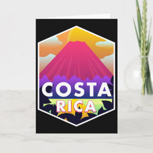 Costa Rica Urlaubs-Souvenir Surfen Reise-Geschenk Karte