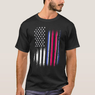 Costa Rica USA Patriot Grown Land USA Fla T-Shirt