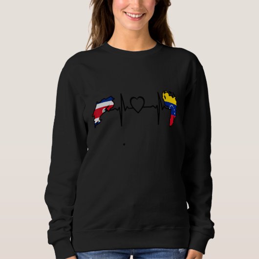 Costa Rica Venezuela Flag Costa Rican Venezuelan H Sweatshirt (Vorderseite)