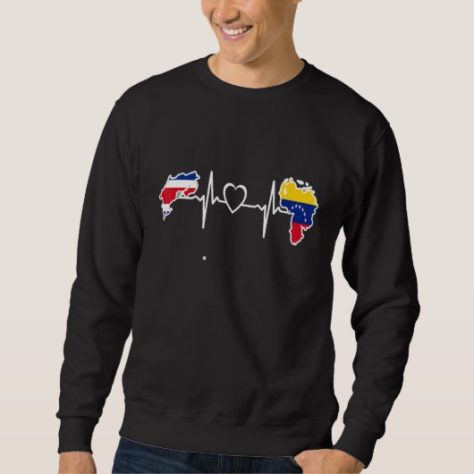 Costa Rica Venezuela Flag Costa Rican Venezuelan H Sweatshirt (Vorderseite)