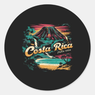 Costa Rica Vintag 70er Retro Throwback Family Vaca Runder Aufkleber