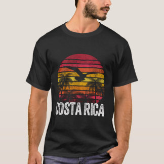 Costa Rica Vintag Retro Sunset Beach Men Women Gi T-Shirt