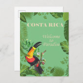 Costa Rica Vintag Toucan Reisen Postkarte (Vorne/Hinten)