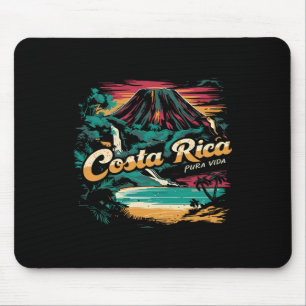 Costa Rica Vintage 70er Retro Throwback Familie Va Mousepad
