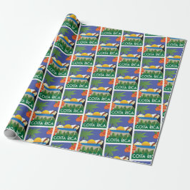 Costa Rica Vintage Reiseart Geschenkpapier
