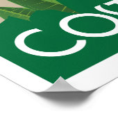 Costa Rica Vintage Reiseart Poster (Ecke)