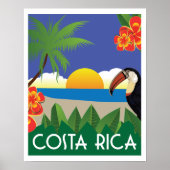 Costa Rica Vintage Reiseart Poster (Vorne)