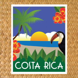 Costa Rica Vintage Reiseart Poster