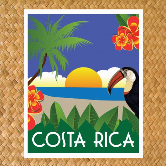 Costa Rica Vintage Reiseart Poster