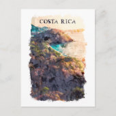 Costa Rica Vintage Reisen Landschaft Postkarte (Vorderseite)