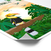 Costa Rica Vintage Reiseplakat Poster (Ecke)