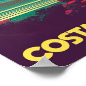 Costa rica Vintage Reiseplakat Tropische Landskap Poster (Ecke)