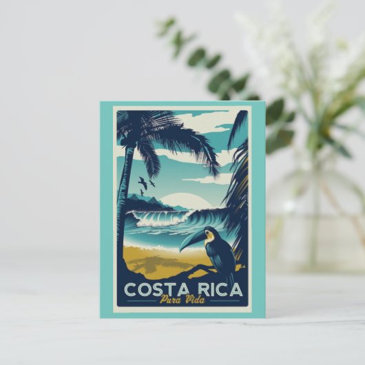 Costa Rica Vintage Reisepostkarte Postkarte (Stehend Vorderseite)