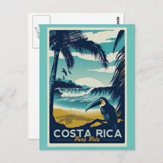 Costa Rica Vintage Reisepostkarte Postkarte (Vorne/Hinten)