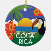 Costa Rica Vintage Stilbilder Keramik Ornament (Vorne)