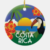 Costa Rica Vintage Stilbilder Keramik Ornament (Hinten)