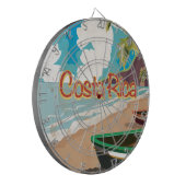 Costa Rica Vintage Travel Poster Dartscheibe (Vorderseite Links)