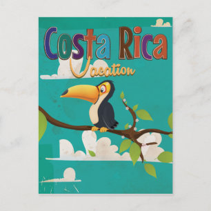 Costa Rica Vintage Travel Poster Postkarte