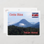 Costa Rica - Vulkan Arenal - Postkarte (Vorne/Hinten)
