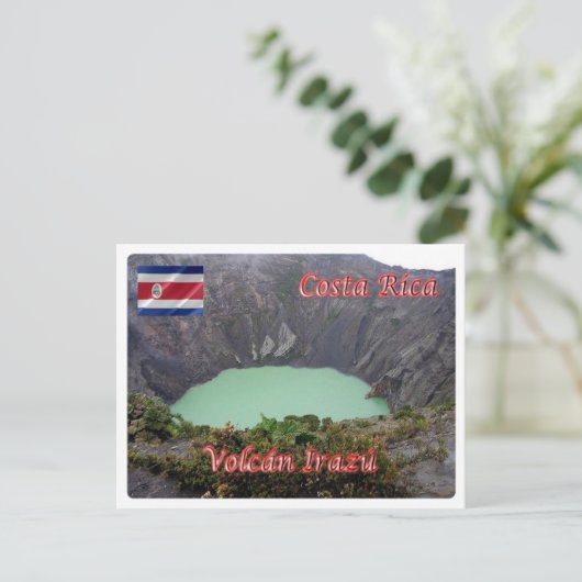 Costa Rica - Vulkan Irazù - Postkarte (Stehend Vorderseite)