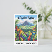 Costa Rica Vulkan Postkarte (Stehend Vorderseite)