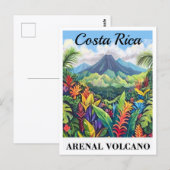Costa Rica Vulkan Postkarte (Vorne/Hinten)