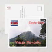 Costa Rica - Vulkan Turrialba - Postkarte (Vorne/Hinten)