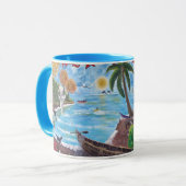 Costa Rica-Wandgemälde Tasse (Vorderseite Links)