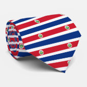 Costa rica Wappen blau Krawatte (Gerollt)