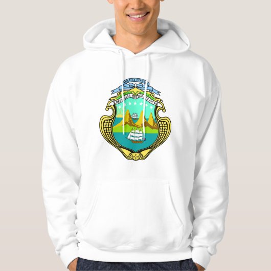 Costa Rica-Wappen CR Hoodie (Vorderseite)