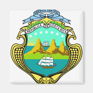 Costa Rica-Wappen Detail Magnet
