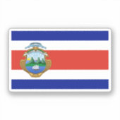 Costa Rica (Wappen/Flagge) Aufkleber (Vorderseite)