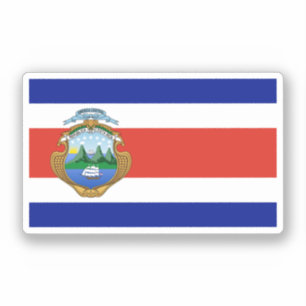 Costa Rica (Wappen/Flagge) Aufkleber