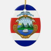 Costa Rica (Wappen/Flagge) Keramik Ornament (Vorne)