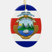 Costa Rica (Wappen/Flagge) Keramik Ornament (Hinten)