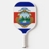 Costa Rica (Wappen/Flagge) Pickleball Schläger (Rückseite)
