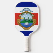 Costa Rica (Wappen/Flagge) Pickleball Schläger (Vorderseite)