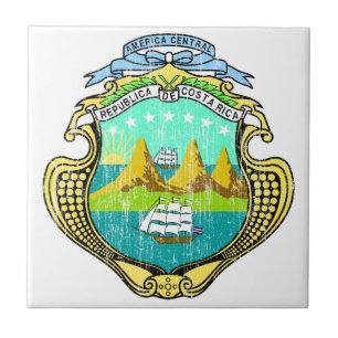 Costa Rica-Wappen Fliese