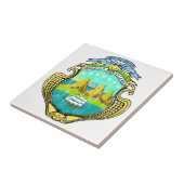 Costa Rica-Wappen Fliese (Seite)