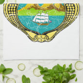 Costa Rica-Wappen Geschirrtuch (Gefaltet)