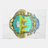 Costa Rica-Wappen Geschirrtuch (Horizontal)