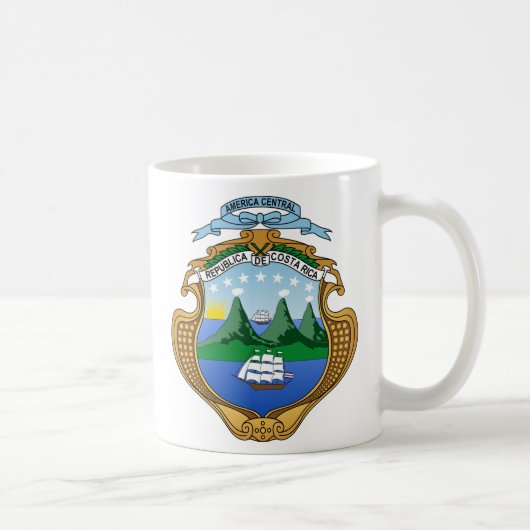 Costa Rica-Wappen Kaffeetasse (Rechts)