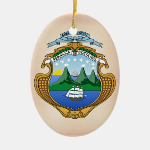 Costa Rica-Wappen Keramik Ornament