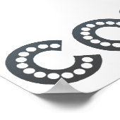 Costa Rica-Wappen Poster (Ecke)