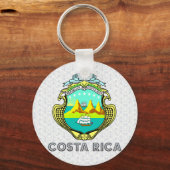 Costa Rica-Wappen Schlüsselanhänger (Vorderseite)
