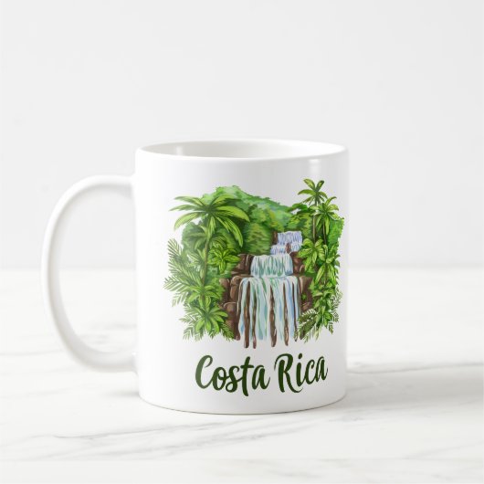 Costa Rica Wasserfall Kaffeepause Tasse (Links)
