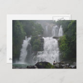 Costa Rica-Wasserfälle Postkarte (Vorne/Hinten)