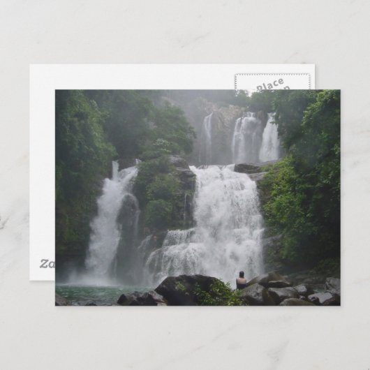 Costa Rica-Wasserfälle Postkarte (Vorne/Hinten)
