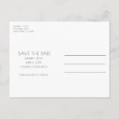 Costa Rica Wedding Save the Date Ankündigungspostkarte (Rückseite)