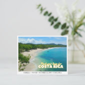 Costa Rica Wedding Save the Date Postcard Postkarte (Stehend Vorderseite)